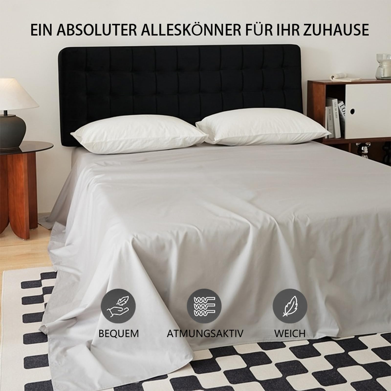 Bettlaken 200 x 230cm Leintuch ohne Gummizug Hellgelb | Leintuch aus 100 % Baumwolle Betttuch für Doppelbett zarte Hautfreundlichkeit Glatt und pflegeleicht