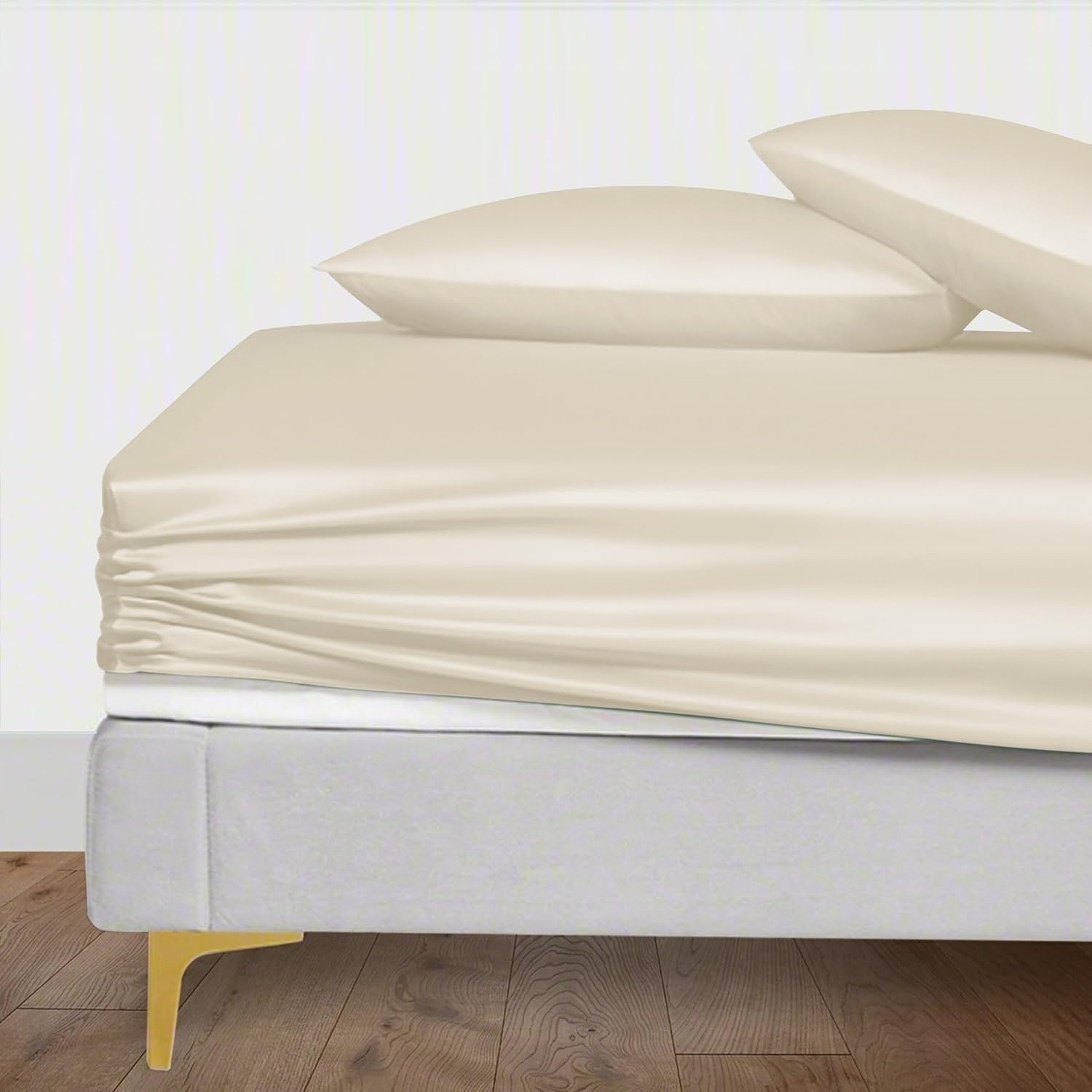 LINENWALAS 100 Eucalyptus Silk Fitted Sheet Only, Luxury Tencel