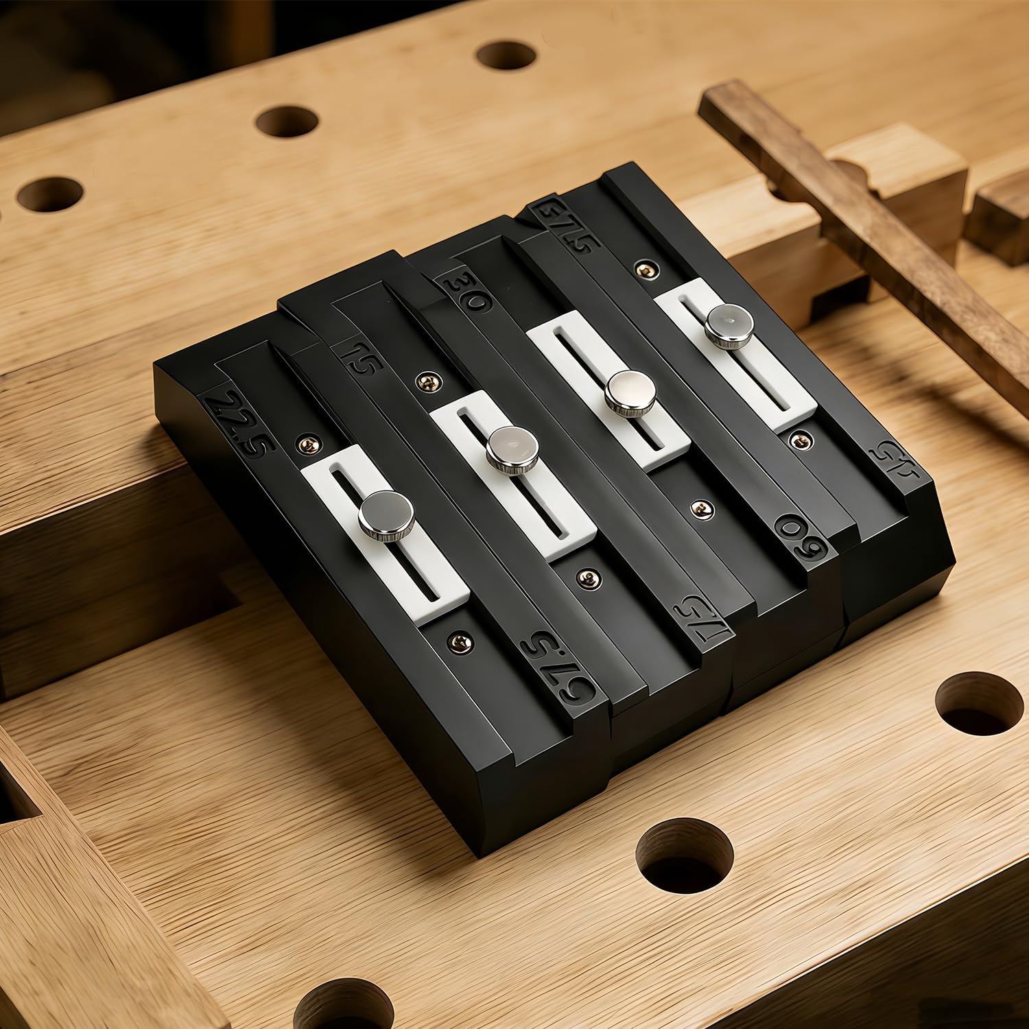 4-Piece Jigs for Kumiko Joinery, for Multi Position Angle Guide Rails Kumiko Woodworking, Precision Wood Clamping and Crafting Projects