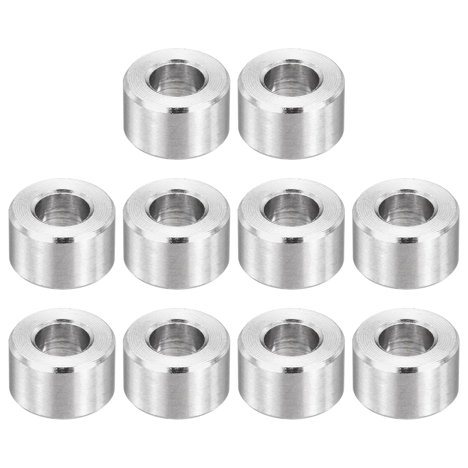 PATIKIL M5 Stainless Steel Spacers, 12Pcs Metal Spacer 5mm ID x 10mm OD x 6mm L Screw Standoff for 1/32" or M5 Screw