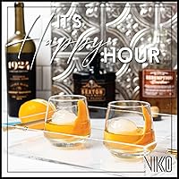 Vista 4 de Vikko Juego de 4 vasos de whisky Old Fashioned de 11.75 onzas, vasos de whisky escocés de alta calidad, aptos para lavavajillas