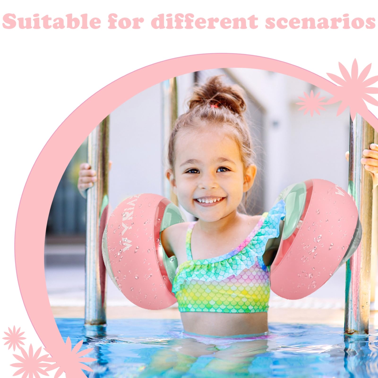 WYRIAZA Braccioli Bambini 1-6 anni Braccioli Bambini con 3 Airbag Indipendenti Rotondi Comodo Design Antiscivolo 5-20KGS