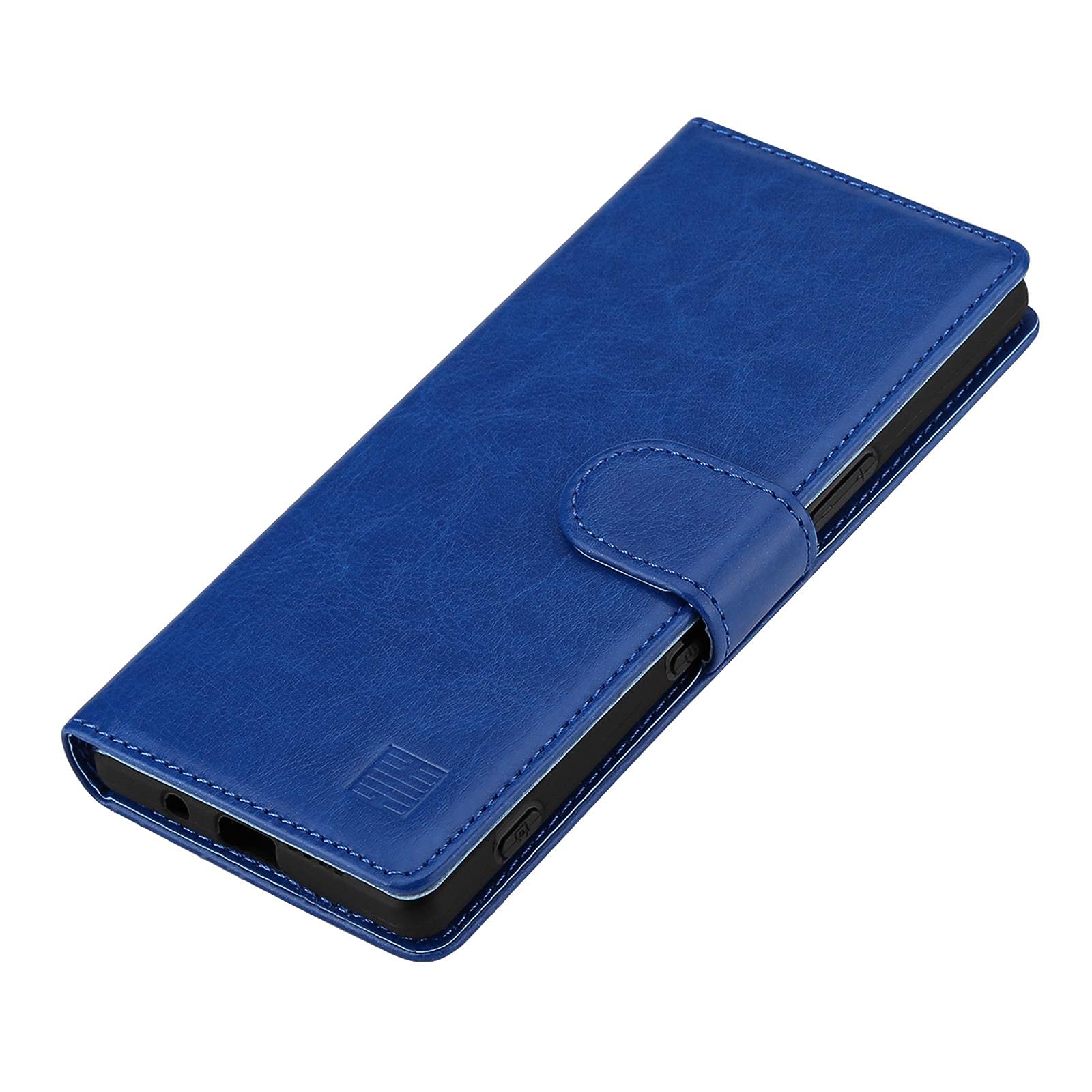 32nd Custodia A Portafoglio In Pelle PU Per Sony Xperia 5 (2019) – Con Slot Per Carte E Chiusura Magnetica, Blu
