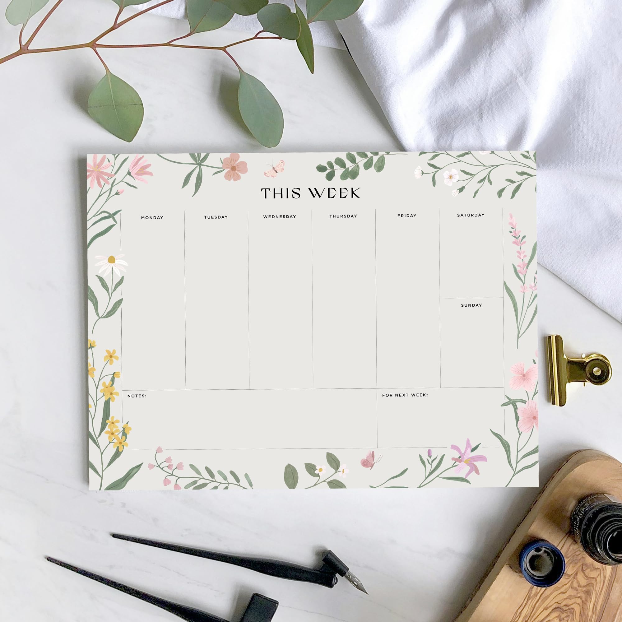 Weekly Planner Pad, 52 Undated Tear Off Sheet Planning Pad with Daily Schedule & To Do List, A4 Organiser - Image 3