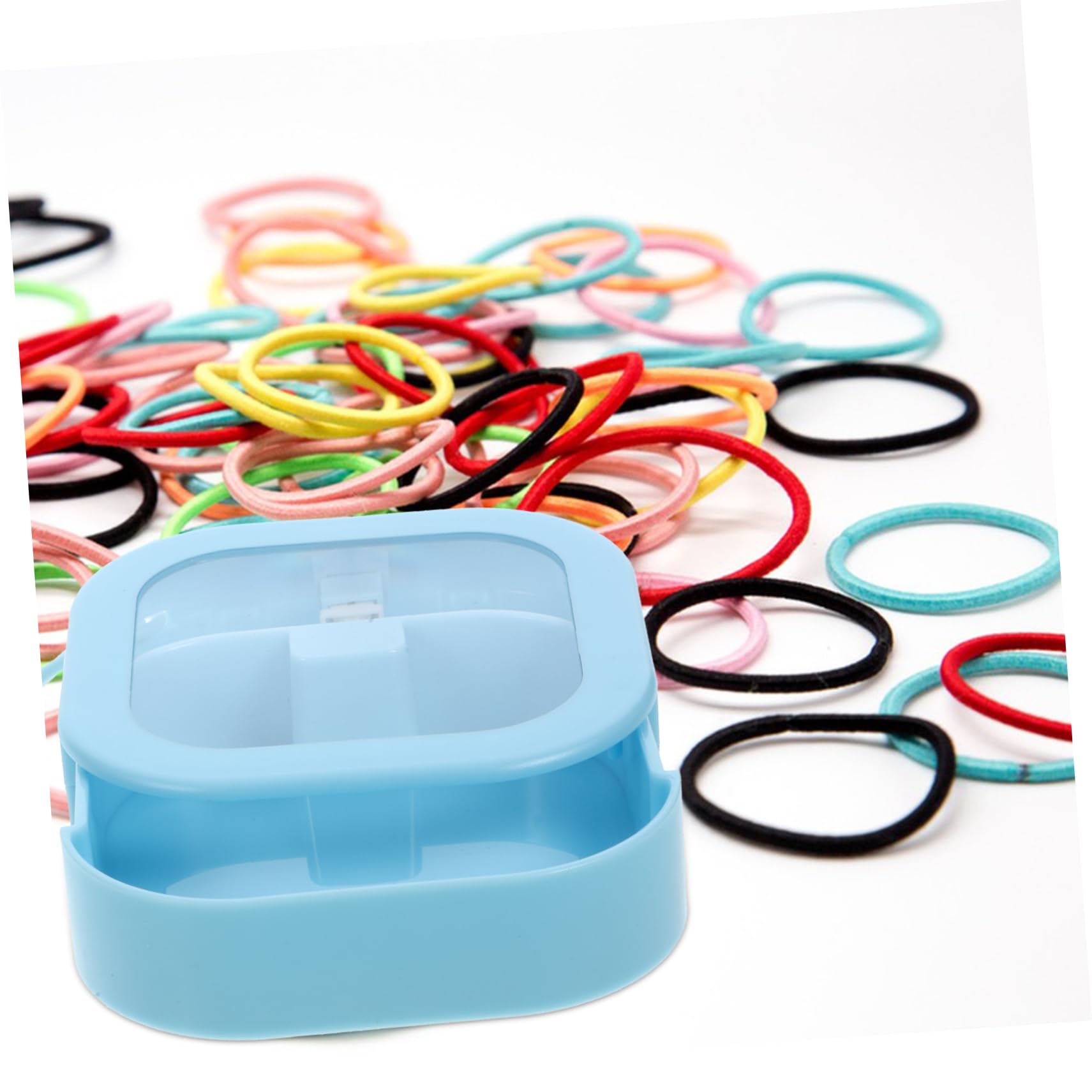 ULTECHNOVO 4 Stück Teiliges Haargummi Organizer Kompakte Schmuckbox aus Robustem Material Durchsichtige Aufbewahrung für Haarspangen Haargummis und Kleine Accessoires Tragbar für Reisen und