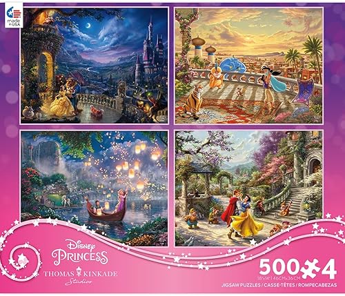 Miniatura 2 de Ceaco - Paquete múltiple 4 en 1 - Disney - Thomas Kinkade - (4) rompecabezas de 500 piezas