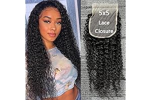 Kinky Curly 16 Inch Human Hair Closure: Pre-Plucked, Invisible Lace Part with Baby Hair