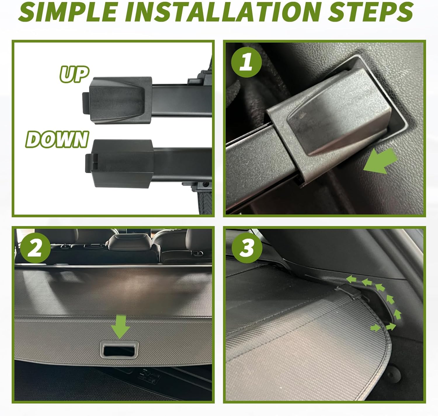 Trunk Cargo Cover for Jeep Grand Cherokee(2 Row;WL) 4XE 2022-2026,Anti-Peeping Retractable Cargo Cover for Security Shade,Privacy Screen with Carbon Fiber Texture,Grand Cherokee Accessories