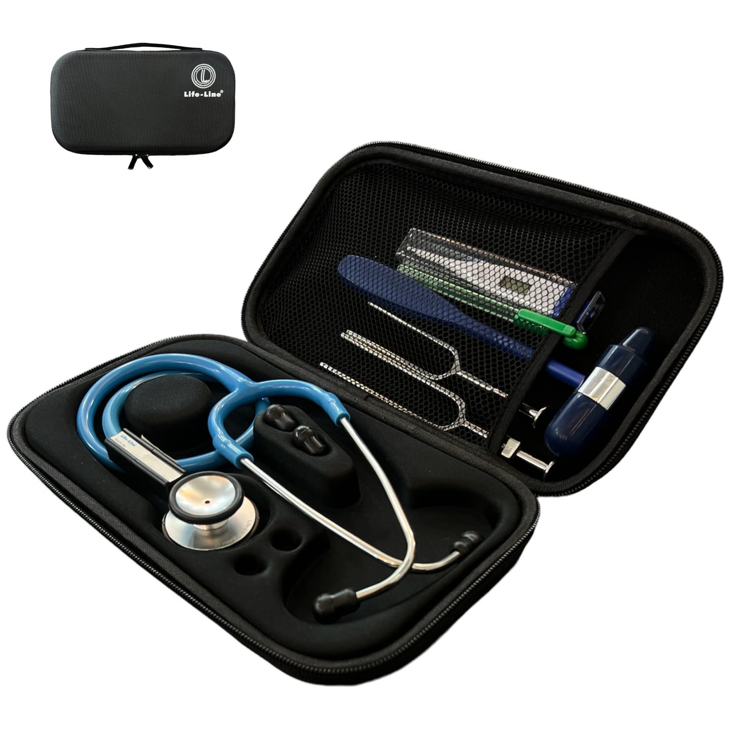 LIFE LINE Stethoscope Carry Case, Organiser, Hard-Shell Protective Travel Case with Carry Handle, Zip and Detachable Base for Stethoscopes and Medical Accessories (All Brands) (B0C3H1V5C2) Amazon Price History, Amazon Price Tracker