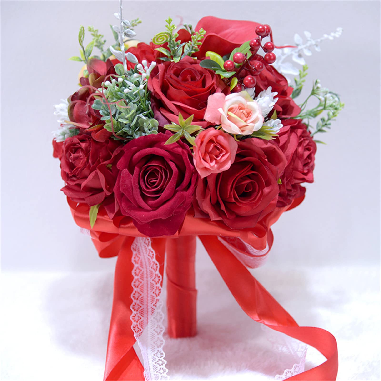 SBZIOJHDR Wedding Bouquet, Wedding Bouquet, artificial flowers, Bride Holding Flowers(F)