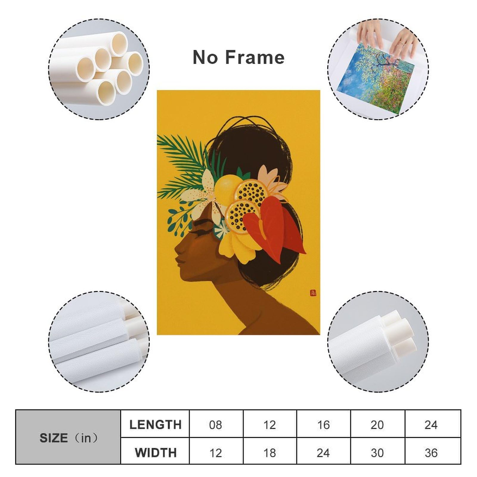 Amazon.co.jp: ハワイ語でパッションフルーツの意味を持つリリコイ（Lilikoʻi） キャンバス 芸術 ポスター 壁アート 画像 印刷  現代 寝室 装飾 ポスター ホームアートワーク08x12inch(20x30cm) : ホーム＆キッチン