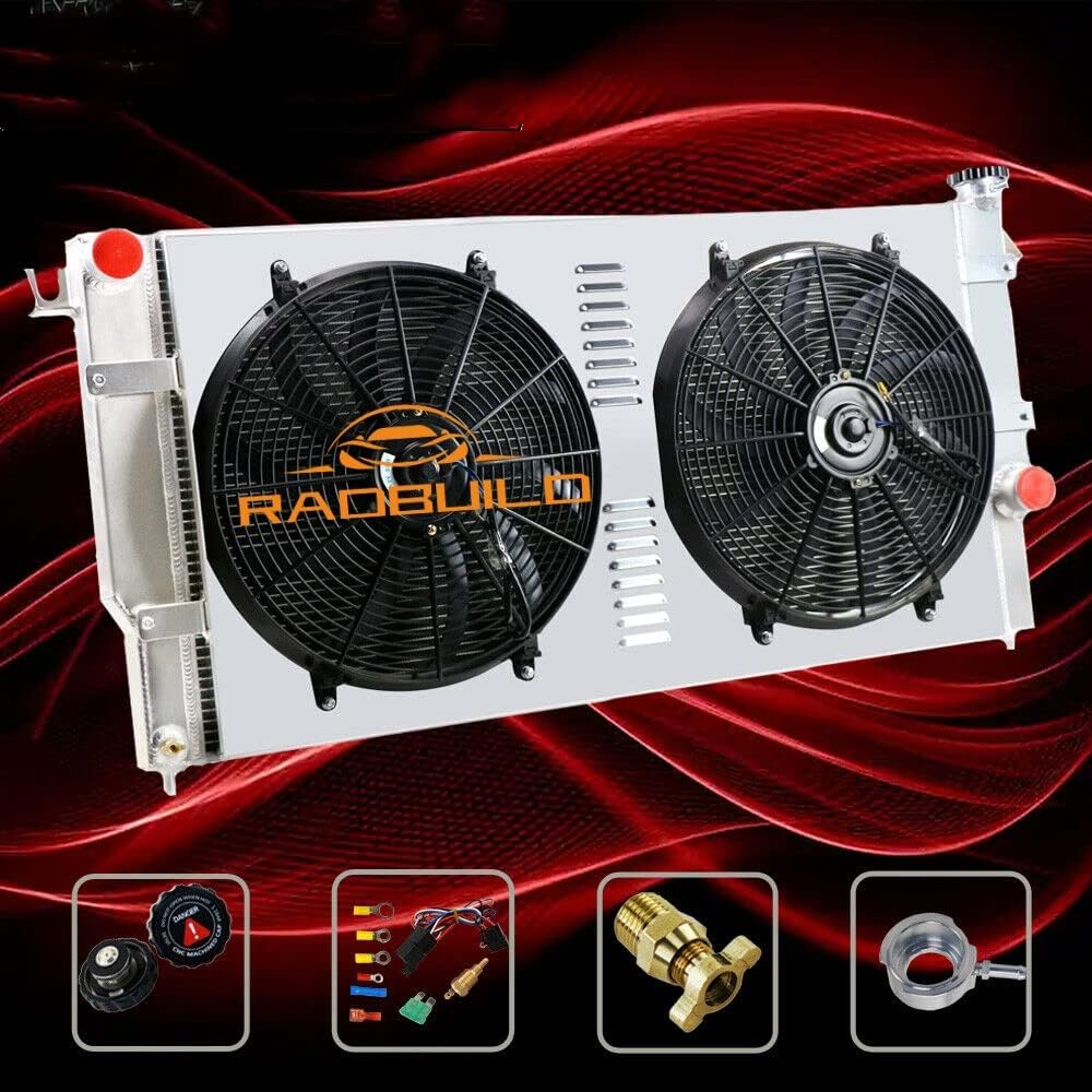 4 Row Aluminum Radiator For 1994-2002 Dodge Ram 2500/Ram 3500 5.9L l6 V8 + Shroud + Fan + Relay