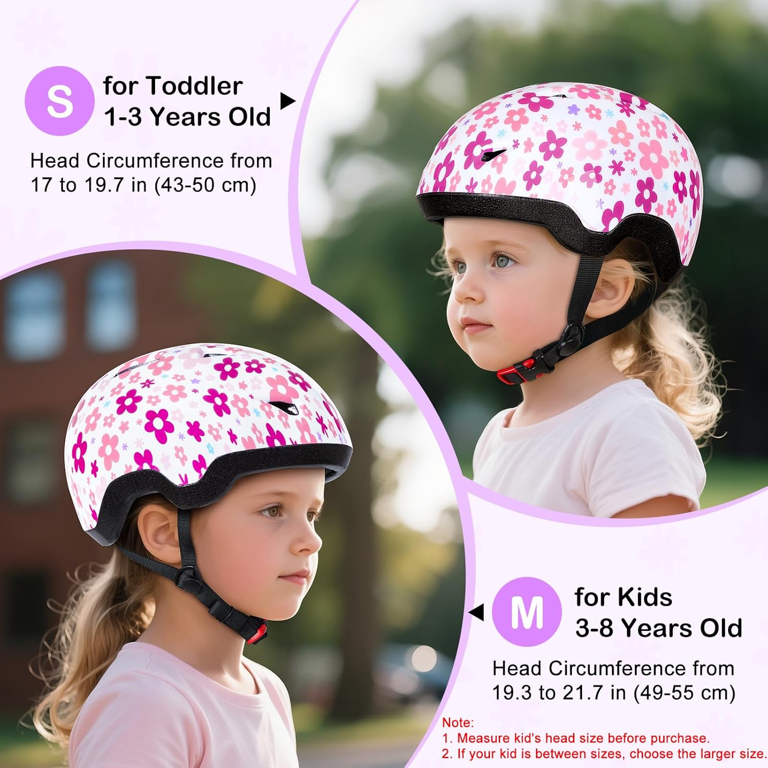 Toddler Bike Helmet, Kids Helmets Baby Infant Bike Helmet for Kids Toddlers Boys Girls Age 1-3/2-4/3-5/5-8 for Biking Scootering Skateboarding