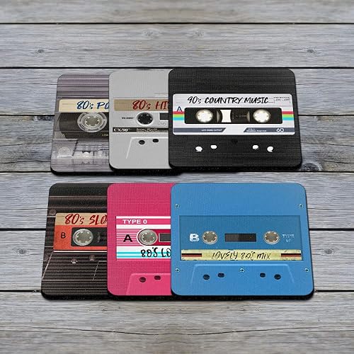 Miniatura 2 de Caribou Coasters, Divertidos posavasos de neopreno de fieltro de tela cuadrada absorbente para bebidas, juego de 6 piezas