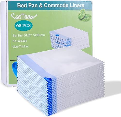 Bolsas de inodoro grandes 35 forros de cama de ajuste universal, desechables, bolsas de inodoro portátiles, sin almohadilla absorbente