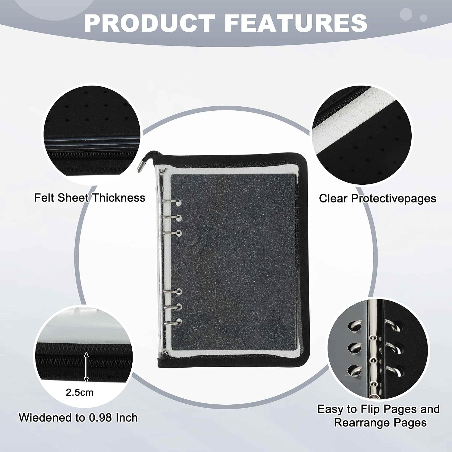 Portable Pin Book Collections Travel Pin Trading Display Book Black image 3