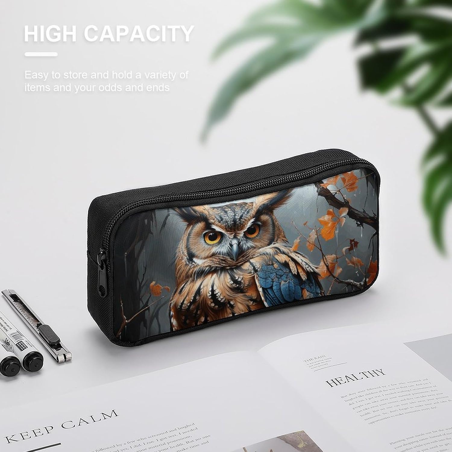 Large Capacity Pencil Case Multi-Purpose Makeup Pouch With Sturdy Zipper image 4