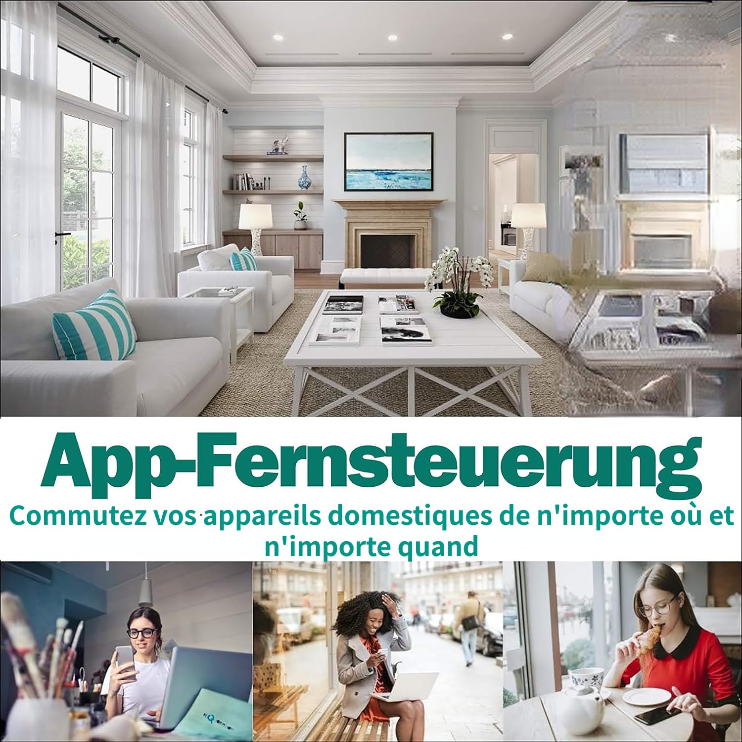 Multiprise Connectée Smart Life UseeLink 16A WiFi Power Strip avec 4 Prises 3 USB/1 Type-C Compatible avec Alexa et Google Home