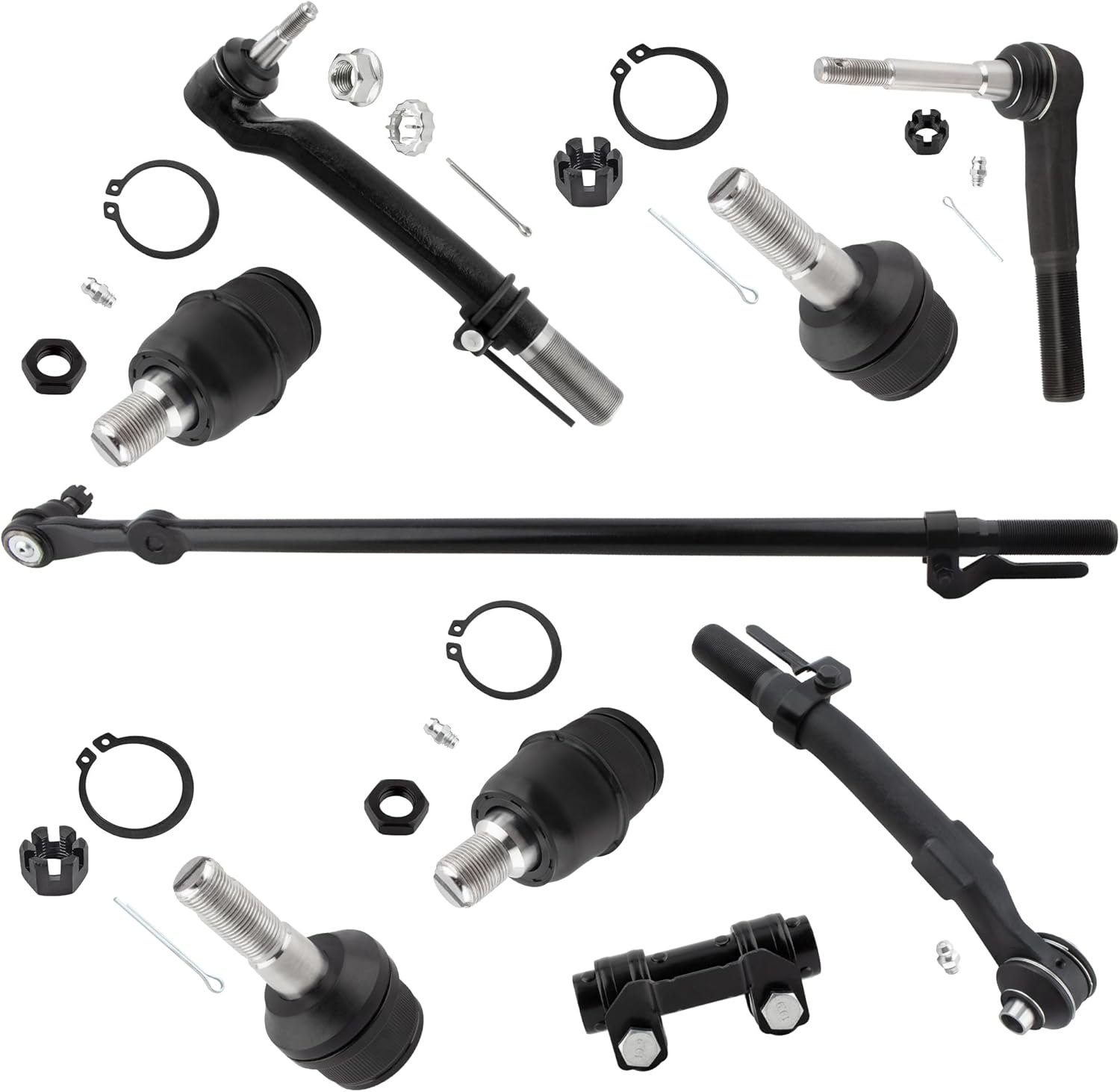 Front Suspension Outer Tie Rod End Link Steering Arm to Steering Arm Pitman Arm to Steering Arm Tie Rod Drag Link Pitman Arm Lower Upper Ball Joint for Ford F-250 F-350 Super Duty 4WD 2005-2016