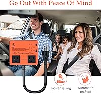 Vista 2 de Ortis Temporizador de piscina sobre el suelo, temporizador inteligente de piscina con funcionamiento de un solo botón, para piscinas, filtros