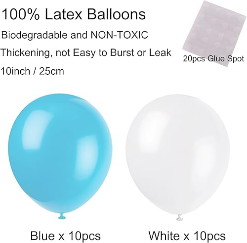 Miniatura 6 de ZERODECO Decoración de fiesta de cumpleaños, pancarta azul de feliz cumpleaños con abanicos de papel, guirnalda de guirnaldas triangulares,