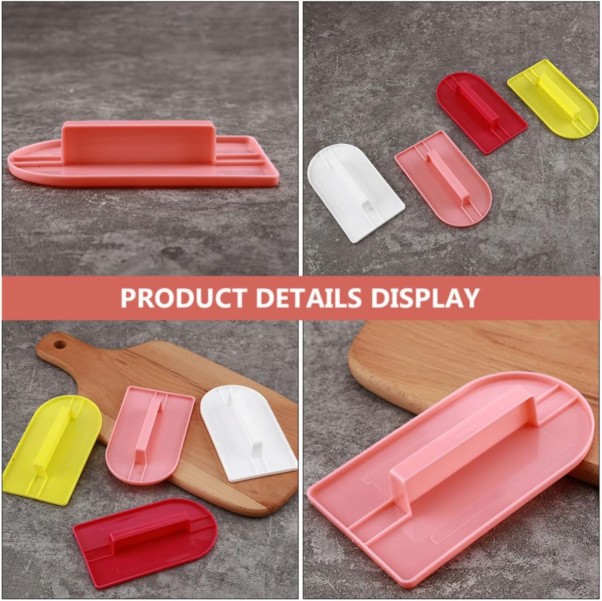 5 Pcs PP Cake Smoothing Spatulas with Handles for Cream Spreading