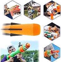 Vista 4 de EKIND Paquete de 8 mega repuestos de misiles para lanzacohetes de juguete, munición de espuma compatible con Nerf N-Strike Elite Series