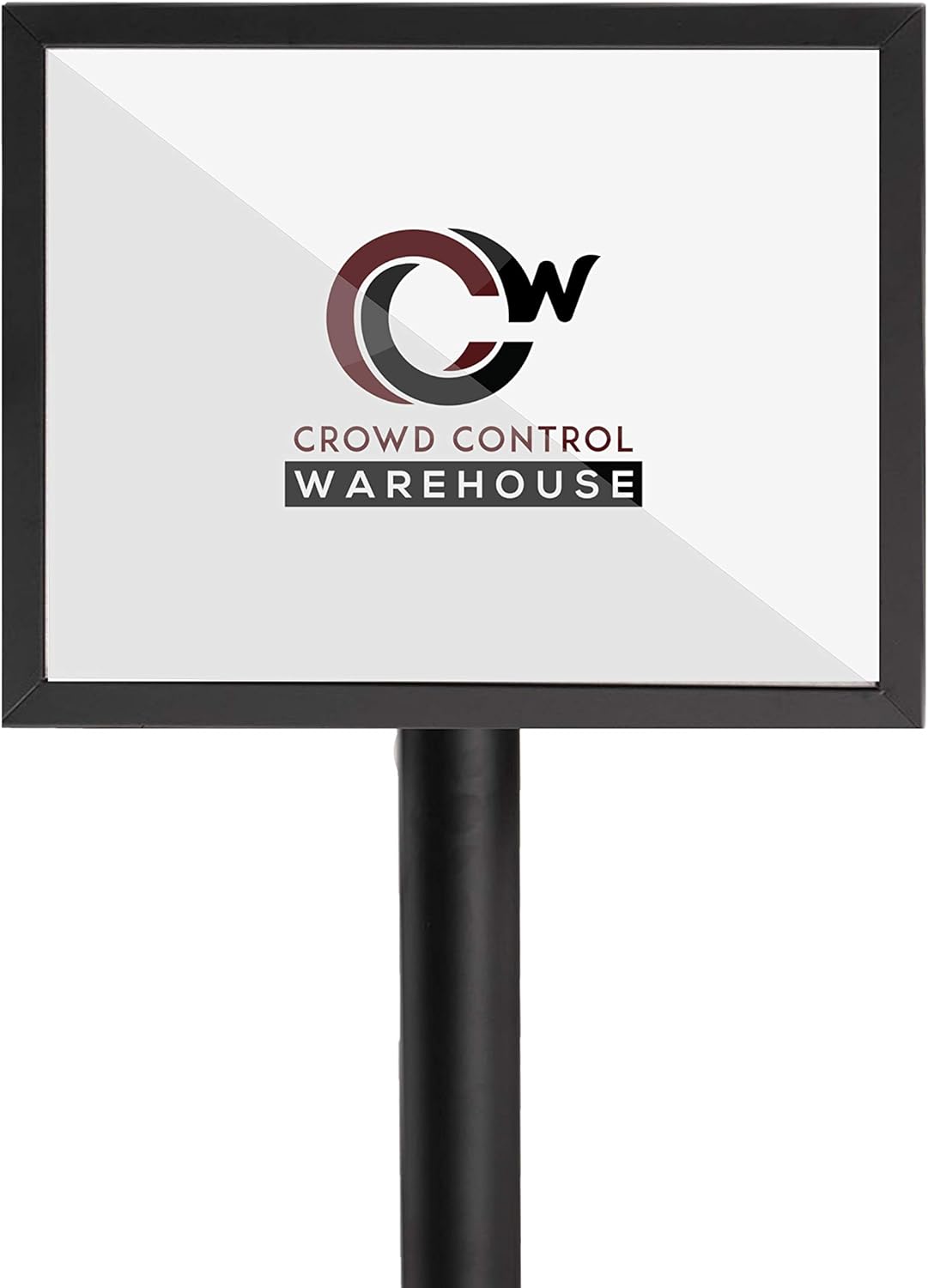 Buy Pedestal Standing Floor Sign Frame with Sloped Base, 8.5x11 Inch