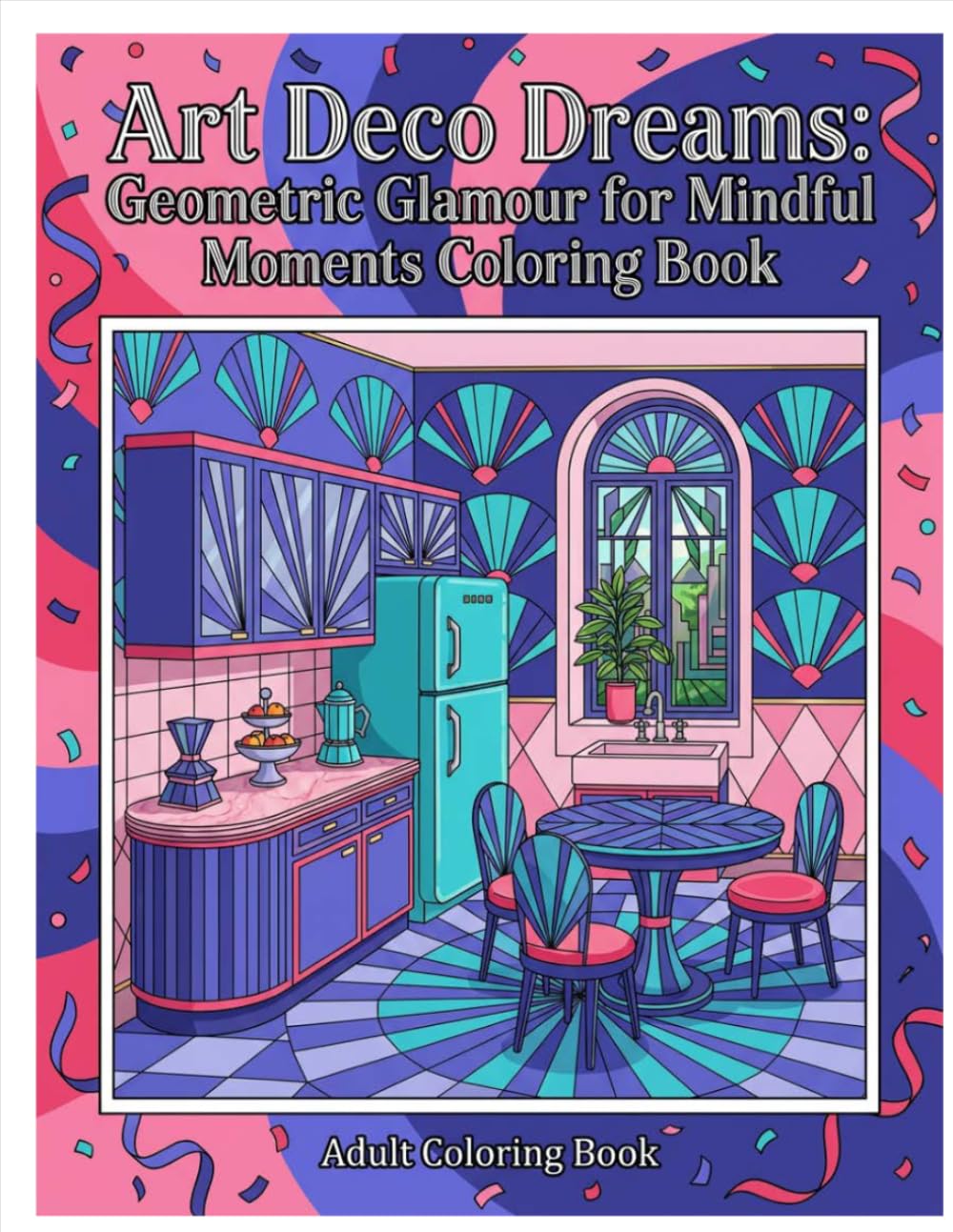 Art Deco Dreams: Geometric Glamour for Mindful Moments Coloring Book