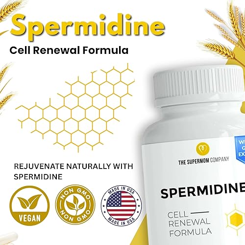 Miniatura 7 de Suplemento de espermidina  60 cápsulas vegetales  Extracto de germen de trigo con 1000 mg de espermidina, mejorado con BioPerine para una absorción