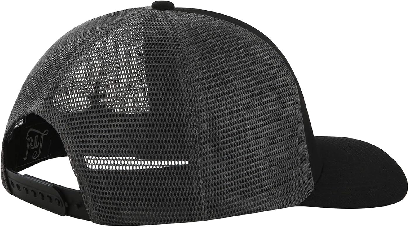 Black Trout Trucker Hat One Size