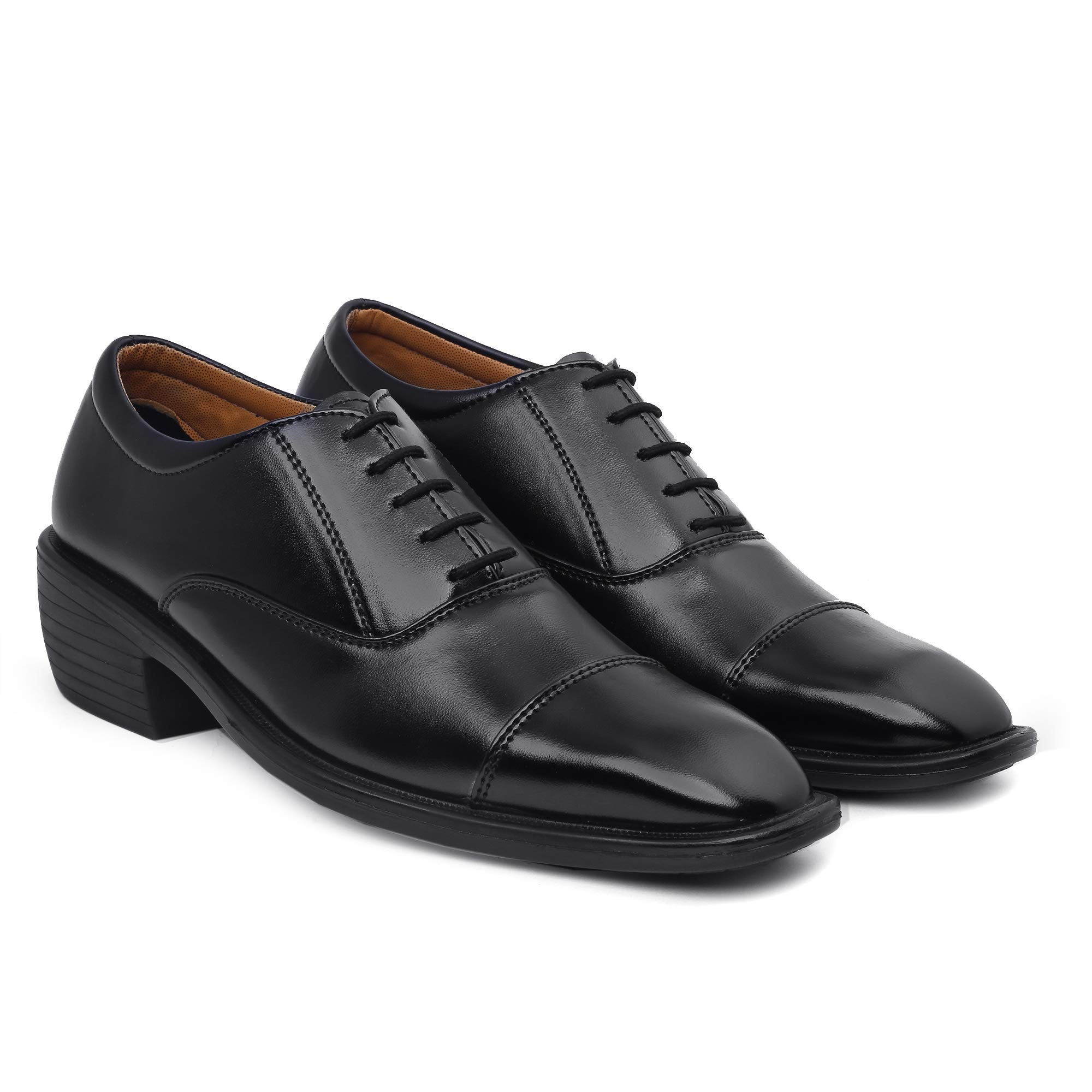 Mens 2 Inch Heel Height Increasing/Elevator Black Formal Laceup, Oxford Shoes with Synthetic Material and Pu Sole.- 5 UK (B0CKQWB5L7) Amazon Price History, Amazon Price Tracker
