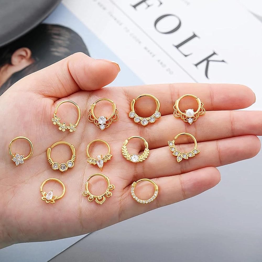 Anneau De Nez En Titane 20 G, 18 G, 16 G, Boucles D'oreilles Créoles Pour Homme Et Femme, Anneau De Nez, Anneau De Septum, Tragus, Conque, Hélix, Daith, Bijoux De Piercing De