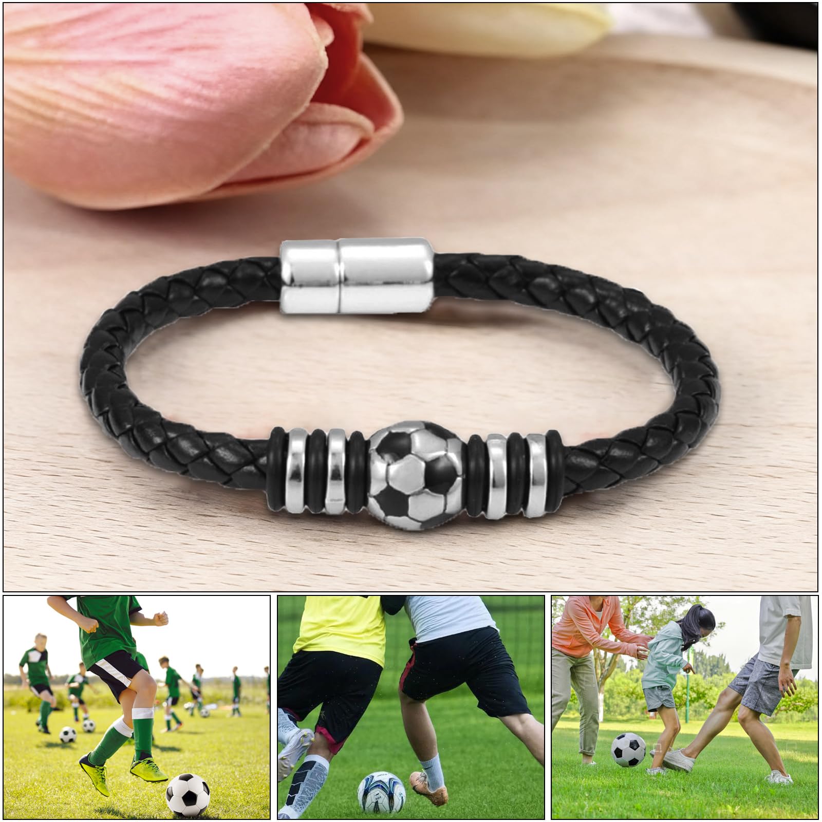 Futbol Pulsera de Regalos Regalos Futbol Niños Regalos de Futbol para Niños Cumpleaños 8-12 Años Cumpleaños Para Niño Pulsera De Fútbol Regalos Chico Originales Jovenes Navidad Regalos Unisex