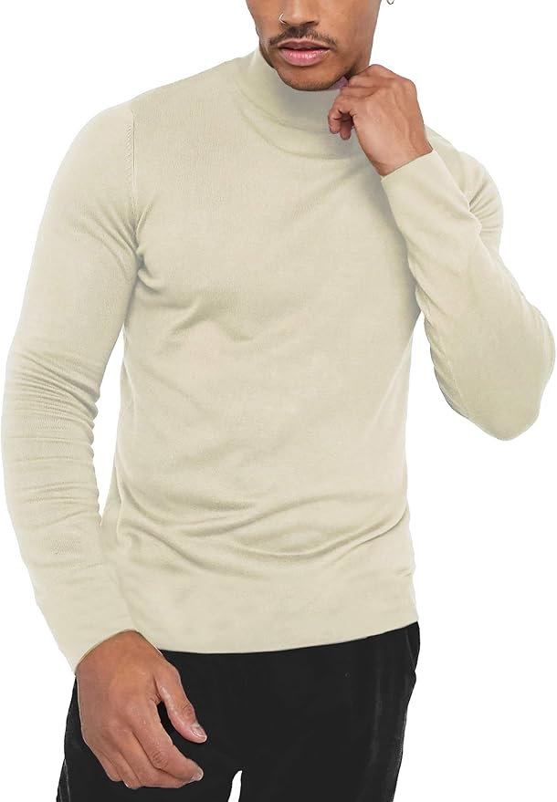 KINGBEGA Men Regular Fit Basic Lightweight Long Sleeve Pullover Top
