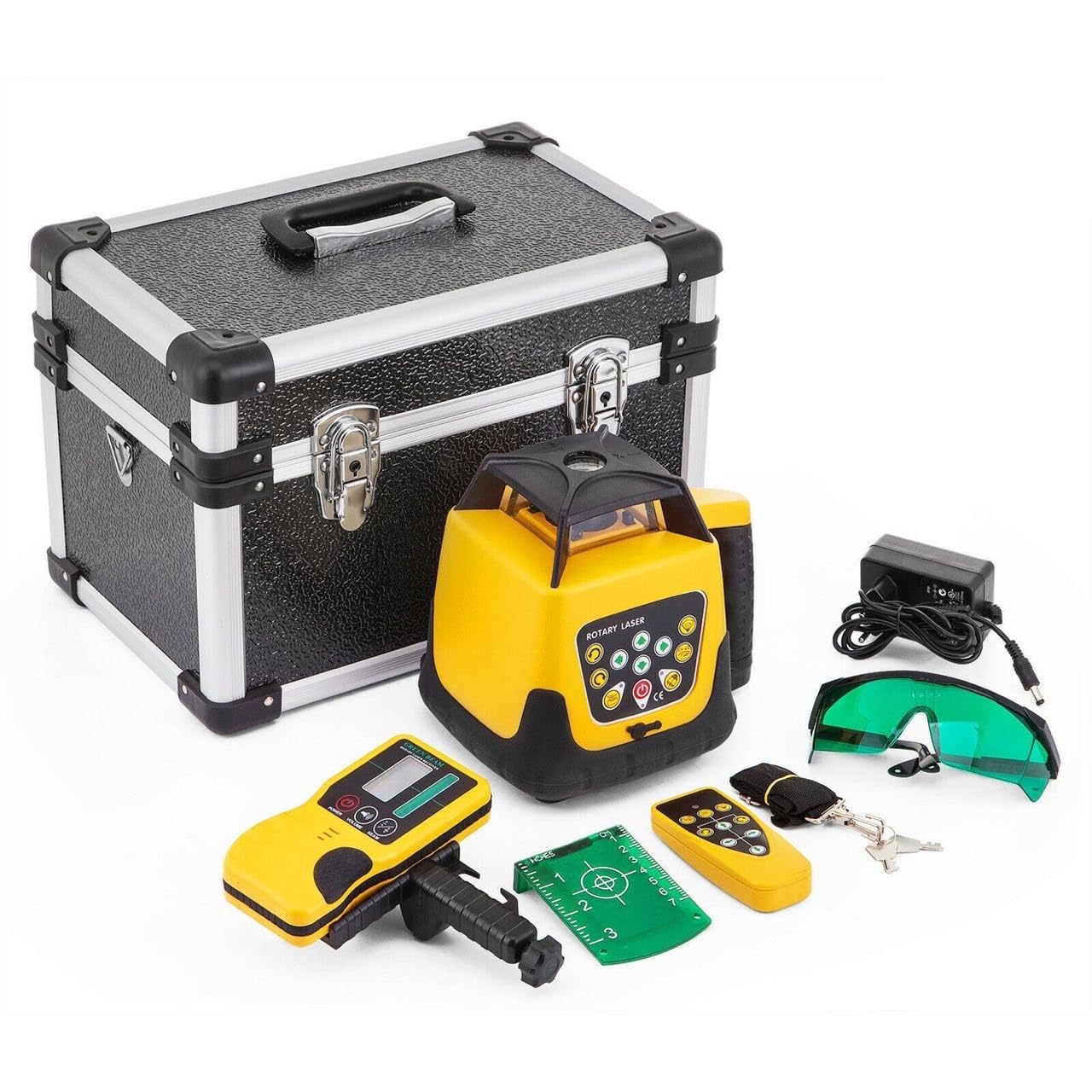 Kit Livello Laser Rotante Kit Laser Rotante Digitale A Livello Automatico Red Beam Gamma 500m Con Telecomando E Ricevitore Green Laser