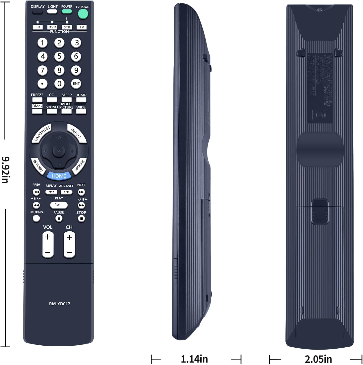 RM-YD017 Replacement Remote for Sony TV image 2