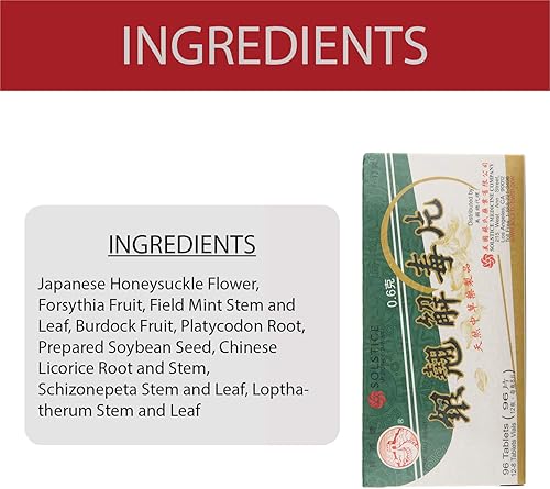 Miniatura 4 de YIN CHIAO CHIEH TU PIEN - Suplemento de hierbas para apoyo respiratorio (1 caja, 96 tabletas)