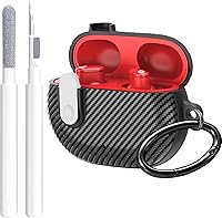 Vista 10 de Funda para Beats Studio Buds/Studio Buds Plus 2021/2023 con clip de cierre para hombres, GARTOO con kit de limpieza, funda protectora y lápiz