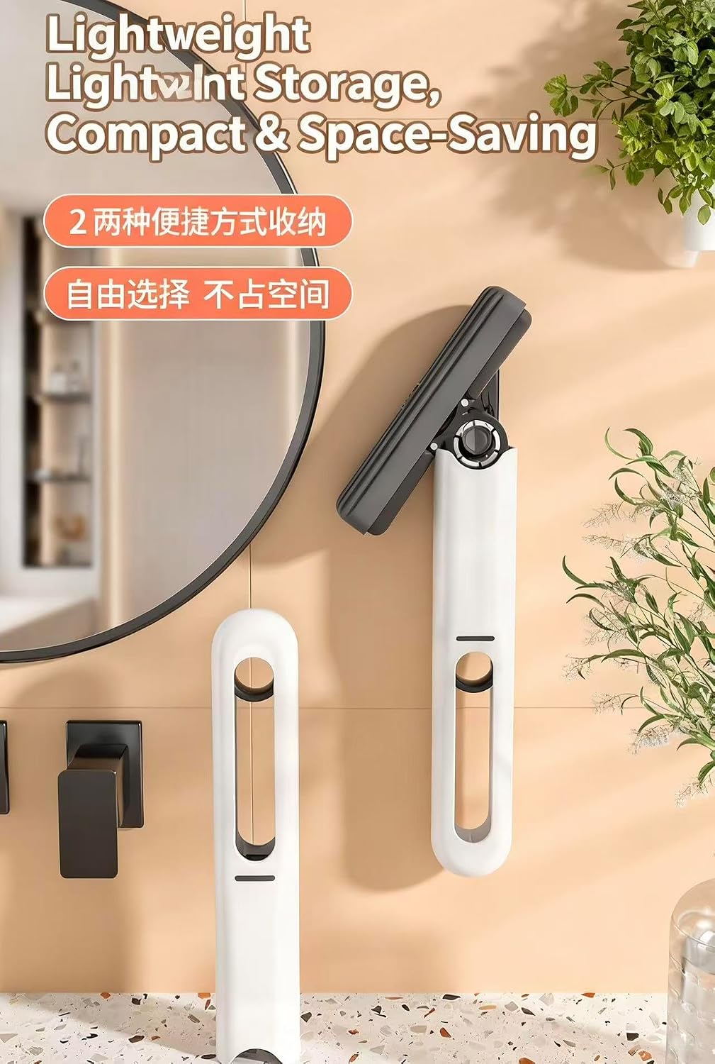 LZYDD Cute Compact Hand-Free Mini Flat Mop for Table Tile Bathroom Floor Kitchen Countertop