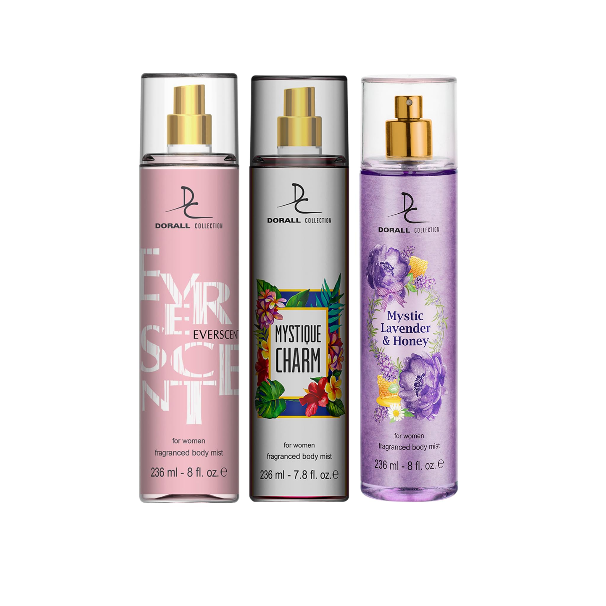 Dorall Collection Eversent + Mystique Charm + Mynstic Lavender&Honey Body Mist Set 236ml (Pack of 3)-image-31