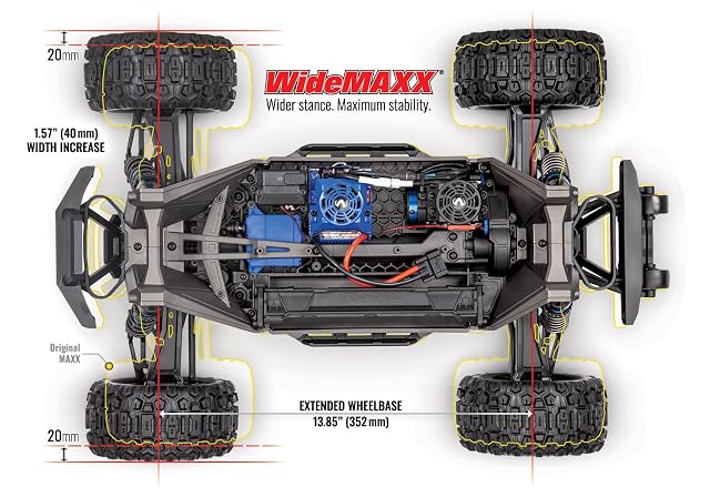 Foto 6 de 8 de TRAXXAS Maxx Wide Colorido 1:10 RC Monster Truck tracción a Las Cuatro Ruedas (4WD) RTR 2,4 GHz