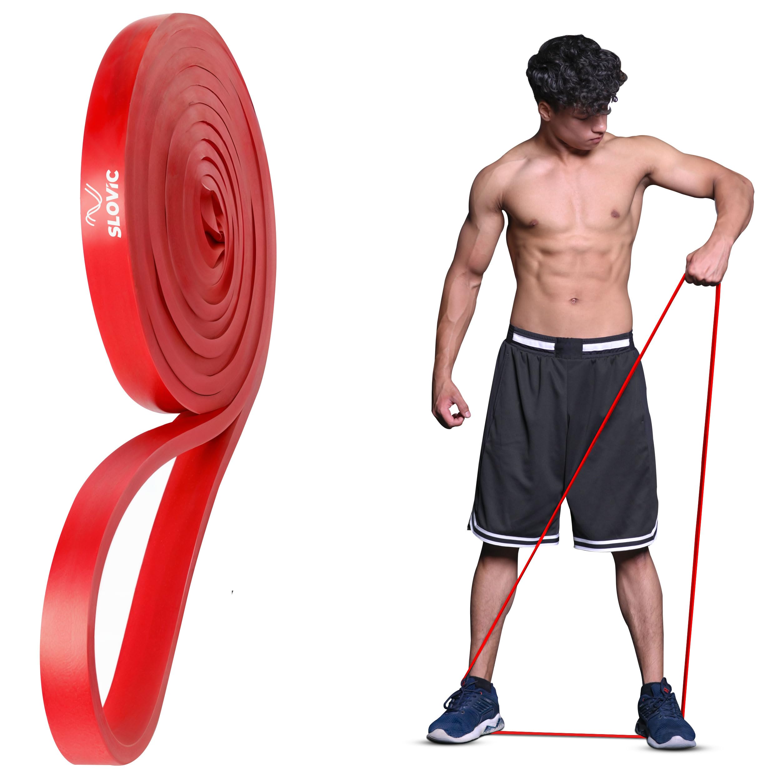 Slovic Latex Resistance Band for Workout [7-15 KG] | Resistance Band Set | Excercise Band & Stretching Bands for Exercise for Home Workouts | Gym Equipment for Home Workout | Ideal for Men & Women