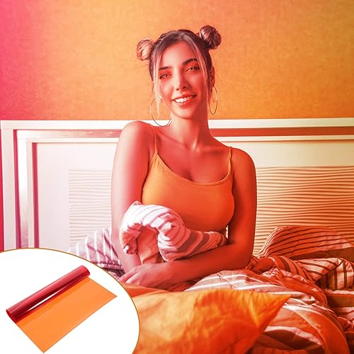 Miniatura 4 de Housoutil Kit de filtro de gel de iluminación flash, 11.8 x 39.4 pulgadas, filtro de luz de gel de corrección de color, película de luz transparente