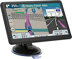 Navegador GPS para carro, tela sensível ao toque de 7 polegadas, sistema de navegação GPS para mapas de 2025, suporta orientação de virada de voz/limite de velocidade e alertas de luz vermelha