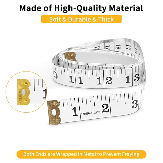 6 Packs Soft Tape Measure Body Measuring Tape Weight Loss, Wider Dual Scale 60 Inch Measuring Tape for Body Measurements Fabric Sewing Cloth Waist Tailor Craft miniatura 4