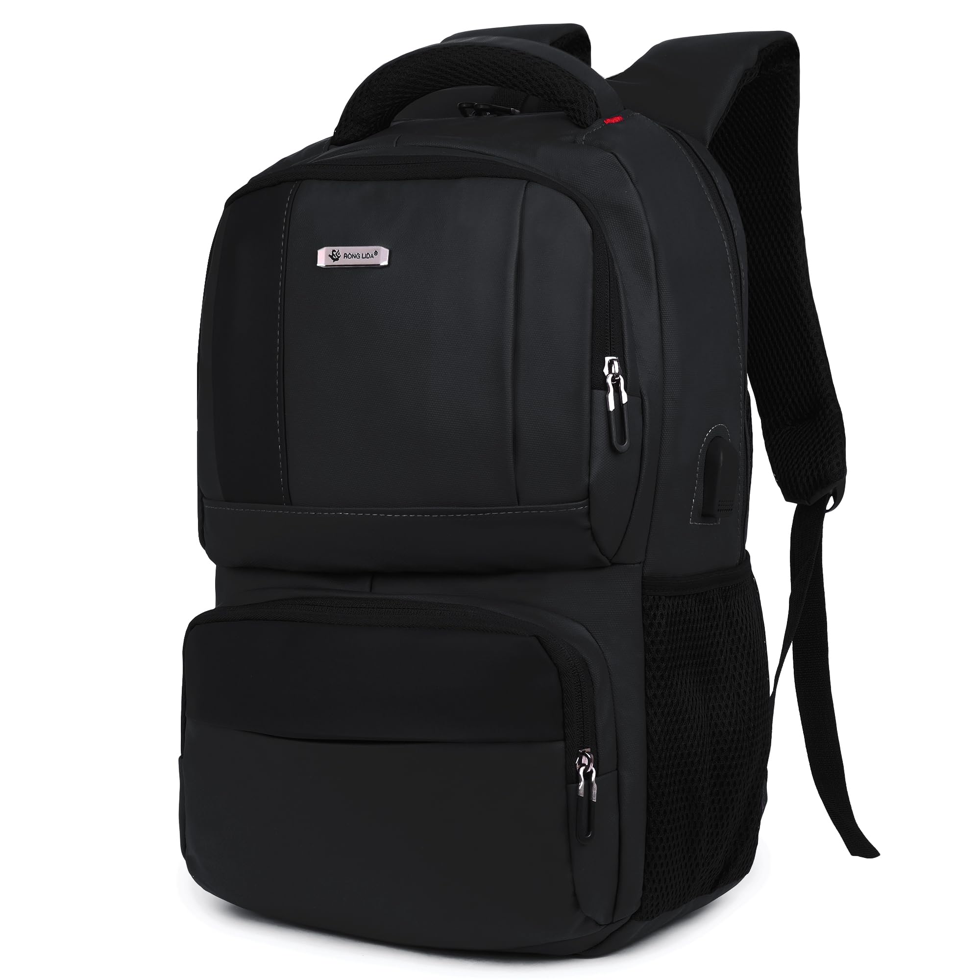 Stylish 15.6" Laptop Bag, Anti-Theft Backpocket, Front & Side Pockets, Backpack for Office College Travel Men & Women - Black (B0D7QJN1TB) Amazon Price History, Amazon Price Tracker