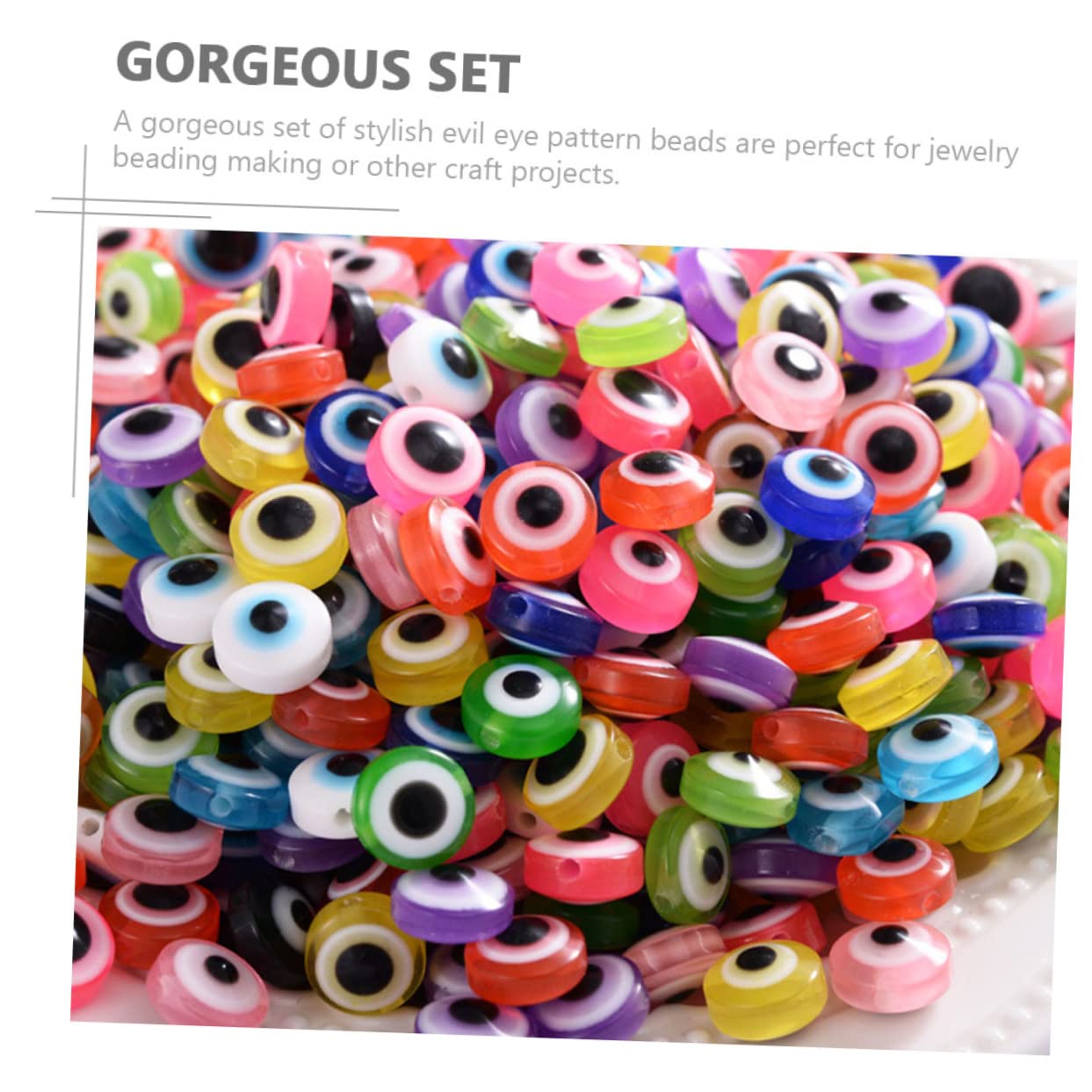 DIYEAH 5 Kisten Perle des Teufelsauges bastelset schmuck herstellen geschenkeidee necklace Anhänger Telefon-Charm-Perlen handwerkliche Herstellung von Perlen kreative Harzperlen