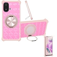 Case Compatible for Optus X-Plus Phone Case Cover [with 1* Tempered Glass Screen Protector] Hybrid Case[360Ring Support, Magnetic] CX-30-FEN