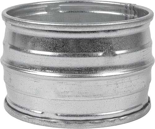 Conector de conducto de ventilación de metal galvanizado de 4 pulgadas - Extensión redonda para ventilación - Acoplador de ventilación de secadora